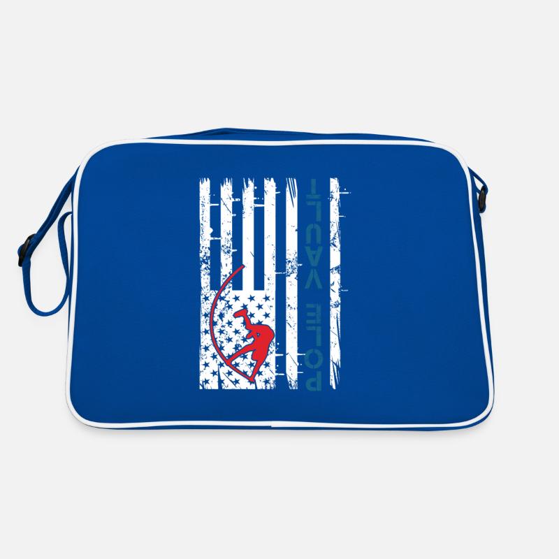 Pole Vaulting American Flag Upside Down Funny Retro Bag