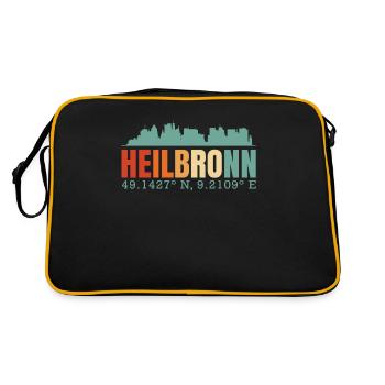 Heilbronn - Retro Tasche - Schwarz/Gold - Hinten