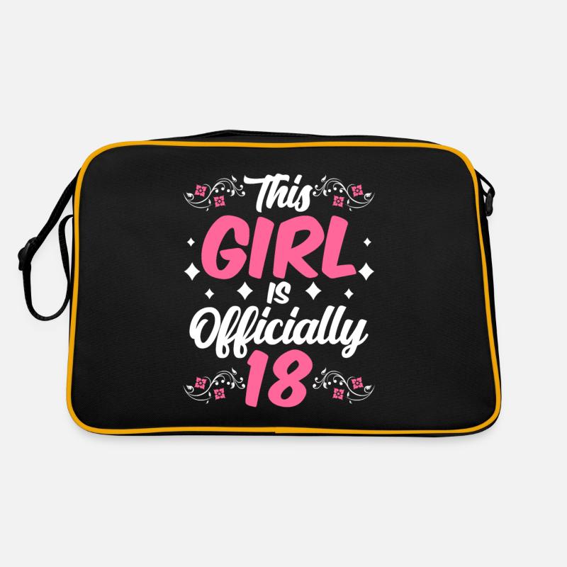 This girl is officially 18 celebration eighteen Retro Bag
