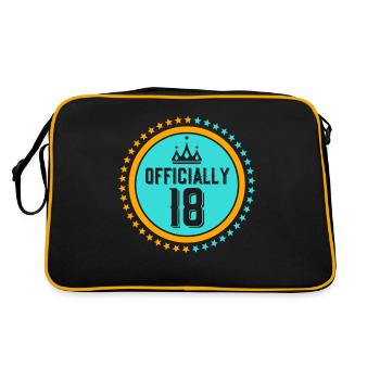 Official 18th birthday eighteen birthday child - Retro Bag - black/gold - Back