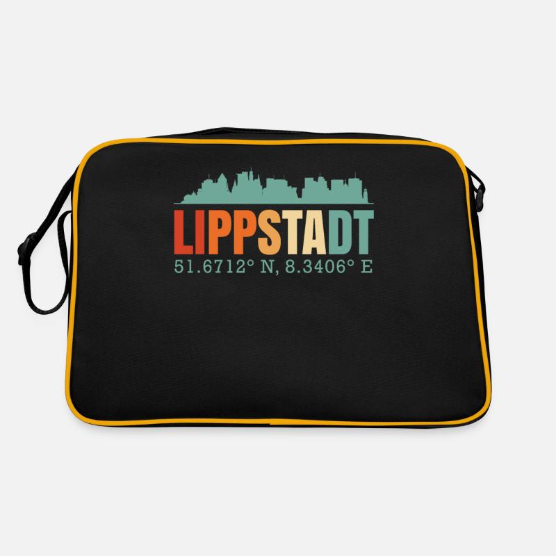 Lippstadt - Retro Tasche - Schwarz/Gold