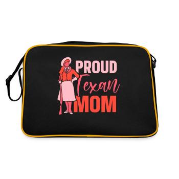Proud Texas Mother Texas Texan Texan - Retro Bag - black/gold - Back