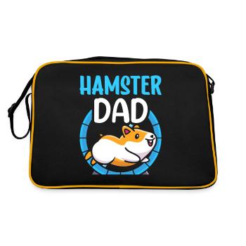 Hamster Papa Cute Pet Owner - Retro Bag - black/gold - Back
