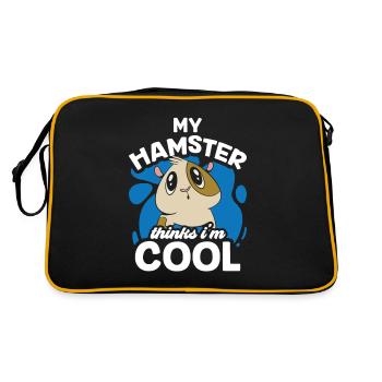 Mon hamster pense que je suis un animal de compagnie propriétaire cool - Sac Retro - noir/or - Dos