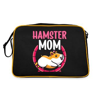 Hamster Mom Pet Owner Cute - Retro Bag - black/gold - Back
