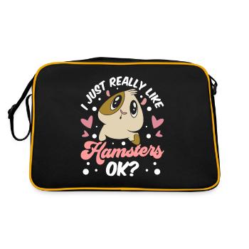 J’aime les hamsters juste très animal de compagnie mignon propriétaire - Sac Retro - noir/or - Dos