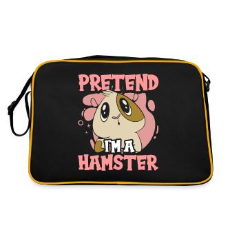 Pretend I'm a hamster pet owner - Retro Bag - black/gold - Back