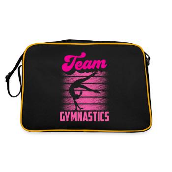 Équipe Gymnastique Gymnastique Gymnastique Gymnaste Amoureux - Sac Retro - noir/or - Dos