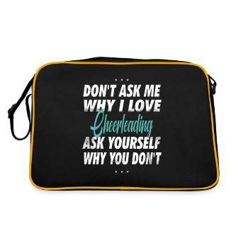 Ne me demandez pas pourquoi j’aime le cheerleading - Sac Retro - noir/or - Dos