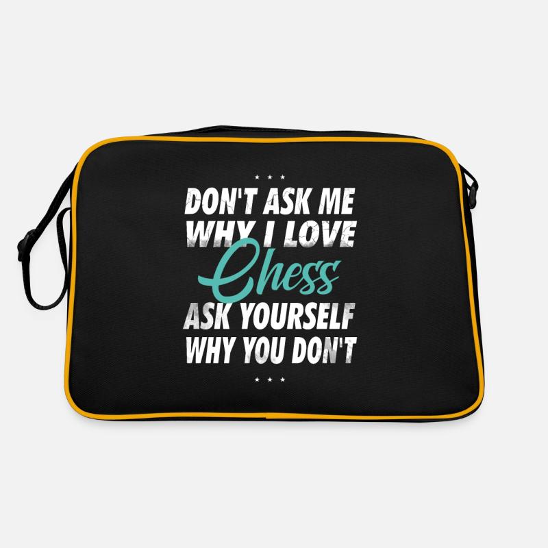 Frag mich nicht, warum Ich Schach liebe Retro Tasche