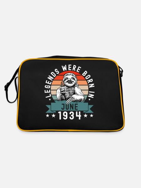 Les légendes sont nées en juin 1934 Paresseux paresseux - Sac Retro - noir/or - Dos