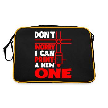 Don't Worry I Can Print A New One 6 - Retro Bag - black/gold - Back