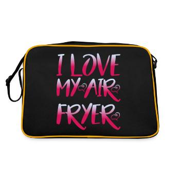 I Love My Air Fryer 6 - Retro Tasche - Schwarz/Gold - Hinten