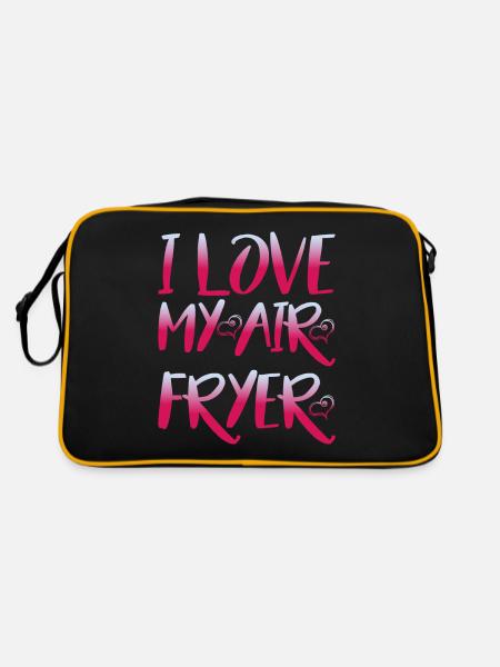 I Love My Air Fryer 6 - Retro Tasche - Schwarz/Gold - Hinten