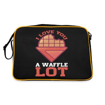 Je t’aime Une gaufre Lot 5 - Sac Retro - noir/or - Dos