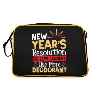 Résolution du Nouvel An Jour de l’An Nouvel An - Sac Retro - noir/or - Dos