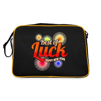 Bonne chance Feux d’artifice Bonne année - Sac Retro - noir/or - Dos
