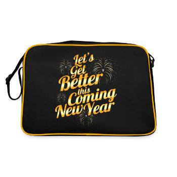 Let's Get Better This Coming New Year Resolution - Retro Bag - black/gold - Back