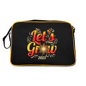 Let's Grow 2023 - New Years Eve Resolution - Retro Bag - black/gold - Back