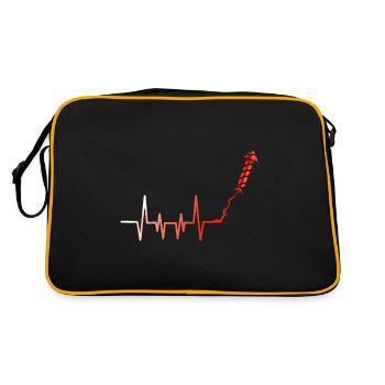 Heartbeat Firework Rocket - Retro Tasche - Schwarz/Gold - Hinten