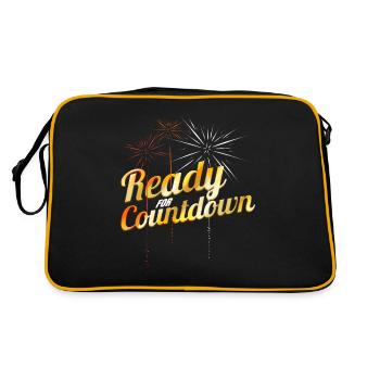 Firework - Ready For Countdown New Year's Eve Or - Retro Tasche - Schwarz/Gold - Hinten