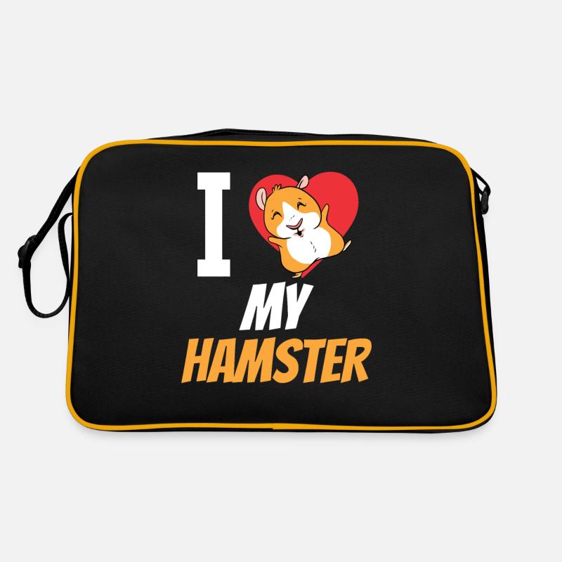 J’aime mon hamster mignon propriétaire d’animal de compagnie Sac Retro