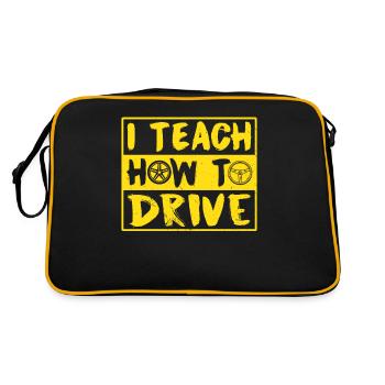J’apporte la conduite à l’auto-instructeur - Sac Retro - noir/or - Dos