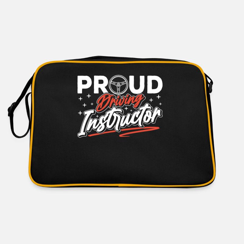 Proud driving instructor driving lesson driving school profession Retro Bag