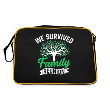 Nous avons survécu à l’équipe familiale de réunion de famille - Sac Retro - noir/or - Dos