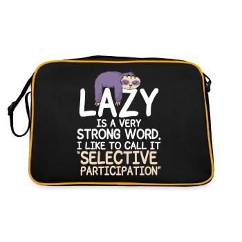 Sloth Lover Sloth Gift - Retro Bag - black/gold - Back