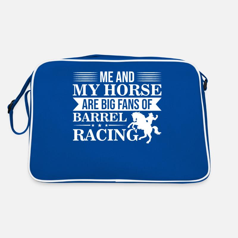 Moi et mon cheval sommes de grands fans de courses de barils - Sac Retro