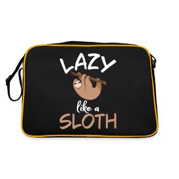 Sloth Lover Sloth Gift - Retro Bag - black/gold - Back