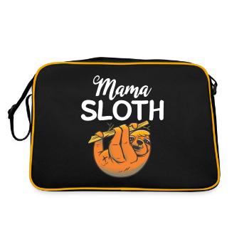 Sloth Lover Sloth Gift - Retro Bag - black/gold - Back