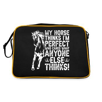 Mon cheval pense que je suis parfait et c’est mon - Sac Retro - noir/or - Dos