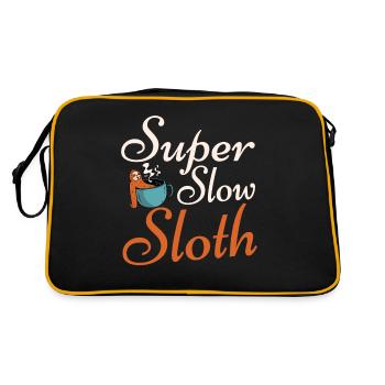 Sloth Lover Sloth Gift - Retro Bag - black/gold - Back