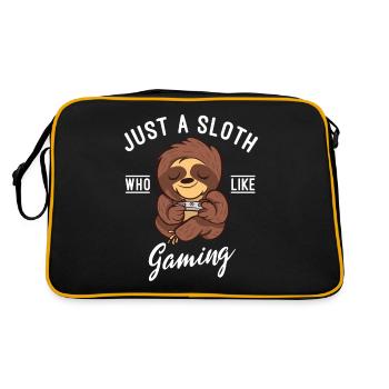 Sloth Lover Sloth Gift - Retro Bag - black/gold - Back
