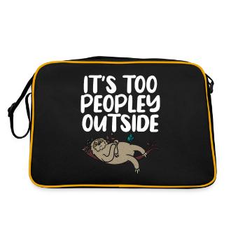 Sloth Lover Sloth Gift - Retro Bag - black/gold - Back