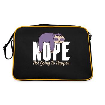 Sloth Lover Sloth Gift - Retro Bag - black/gold - Back
