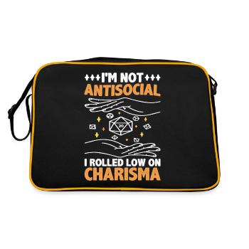 I'm Not Antisocial, I Rolled Low On Charisma 4 - Retro Bag - black/gold - Back