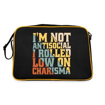 I'm Not Antisocial, I Rolled Low On Charisma 6 - Retro Bag - black/gold - Back