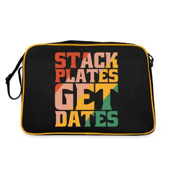 Stack Plates Get Dates 5 - Retro Tasche - Schwarz/Gold - Hinten