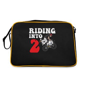 Riding Into 2 BMX Racing Bike 2 Year Old 2nd - Retro Bag - black/gold - Back