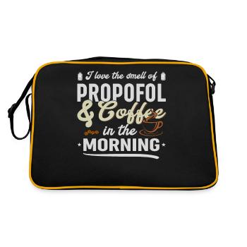 Fun anesthesia and coffee - Retro Bag - black/gold - Back