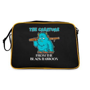 The Creature from the Black Bassoon for a - Retro Tasche - Schwarz/Gold - Hinten