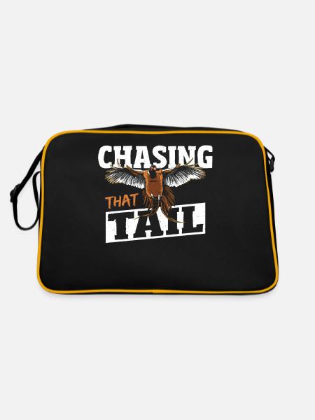 Chasing That Tail Pheasant Hunting Pheasant Hunter - Retro Bag - black/gold - Back
