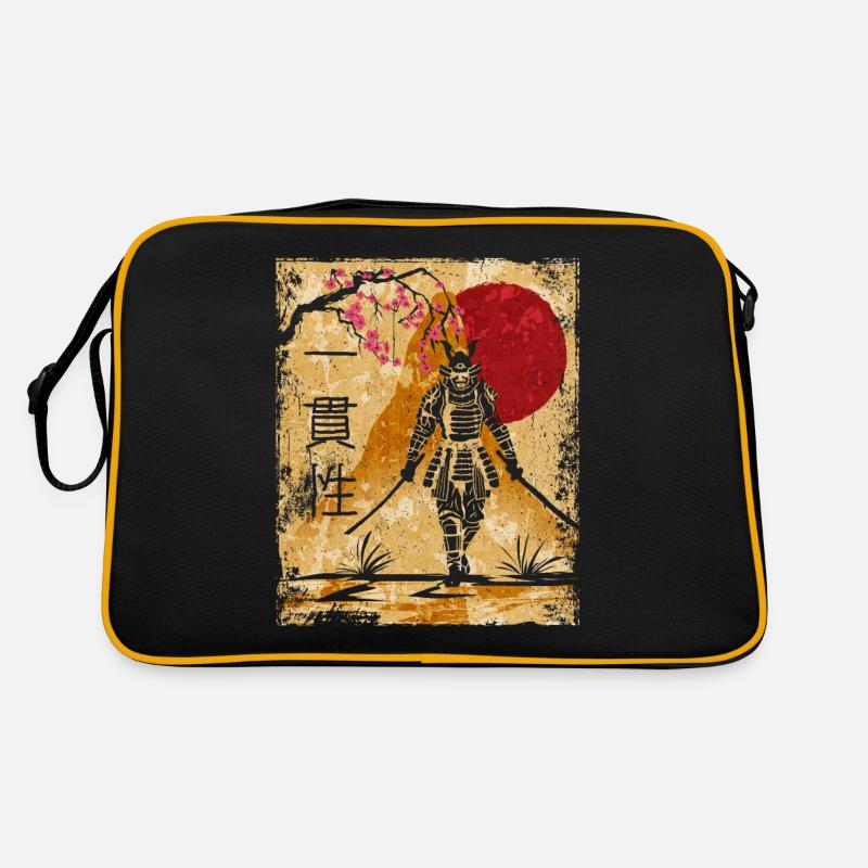 Samurai Japanische Kunst Vintage Kämpfer Retro Retro Tasche