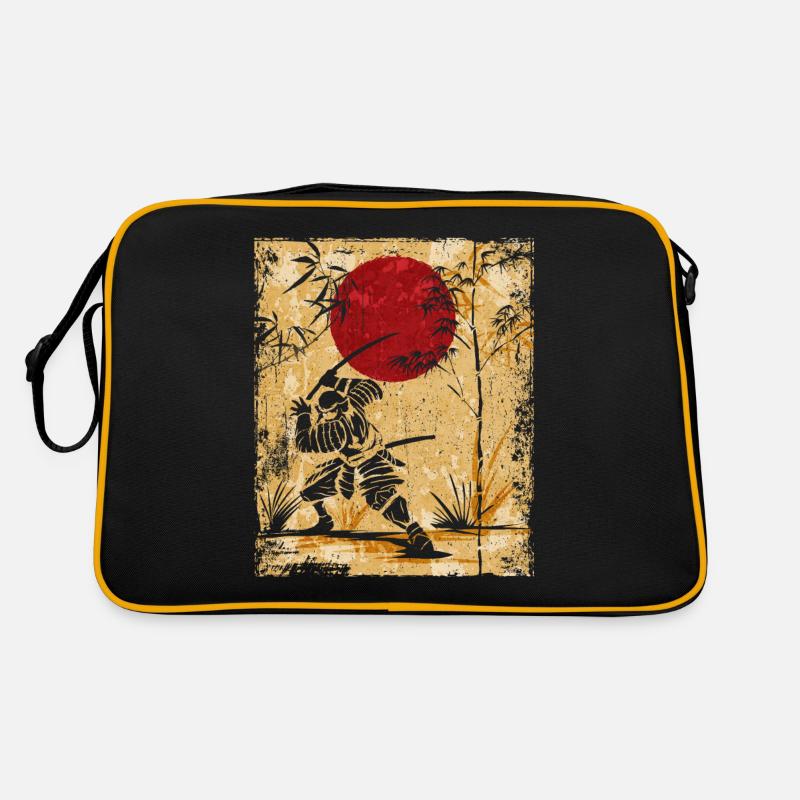 Samurai Japanische Kunst Vintage Kämpfer Retro Retro Tasche
