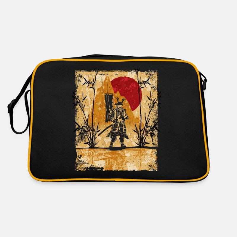 Samurai Japanische Kunst Vintage Kämpfer Retro Retro Tasche