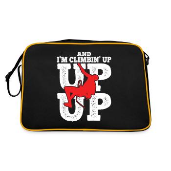 Klettern Bouldern - Retro Tasche - Schwarz/Gold - Hinten