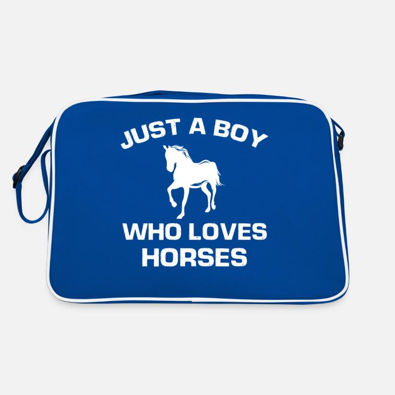 Nur ein Junge, der Pferde liebt - (2) Retro Tasche